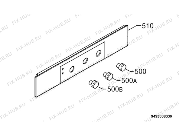 Взрыв-схема плиты (духовки) Zanussi ZBF859N - Схема узла Command panel 037